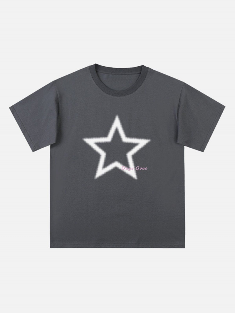 T Shirts Aelfric Eden Star Print Tee Noir | JEK-62357114